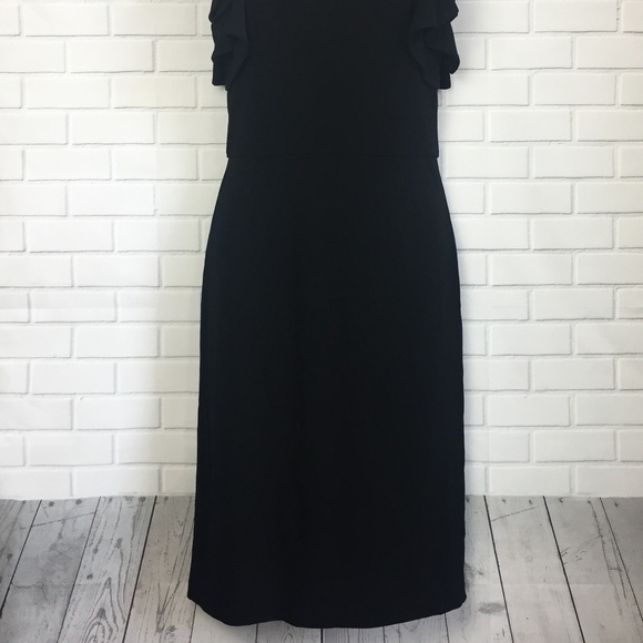 WHBM Sheath Dress Flutter Sleeves Sz 8 NEW - Picture 2 of 6